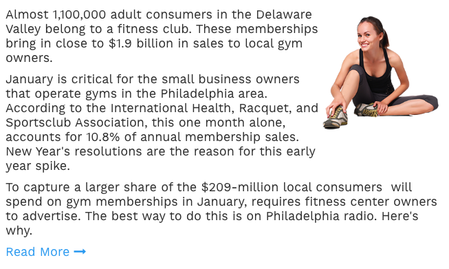 Health Club and Fitness Marketing In Philladelphia