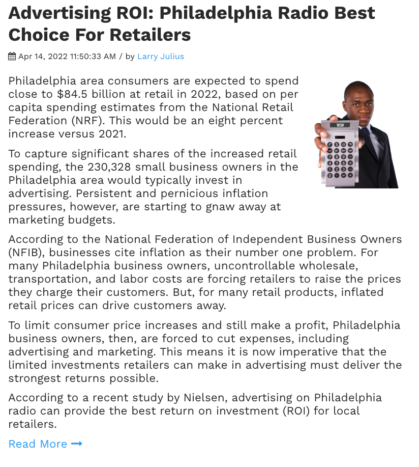 Advertising ROI in Philadelphia: EOY 2022